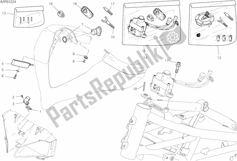 Todas as partes de Chicote De Fiação Frontal do Ducati Multistrada 1260 Enduro Thailand 2019